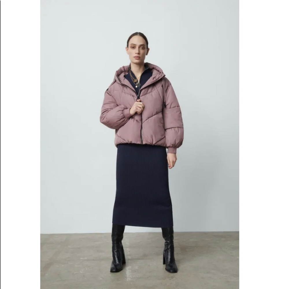 Zara Water Repellent Puffer Jacket